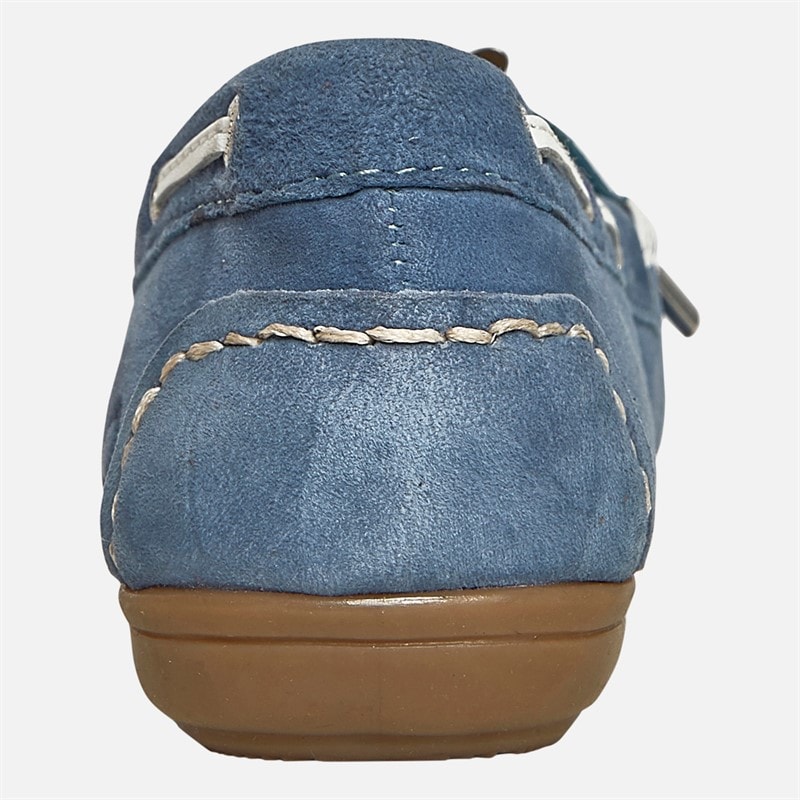 Chatham Marine Womens Paxos Driving Moccasins Sky Blue - Image 3