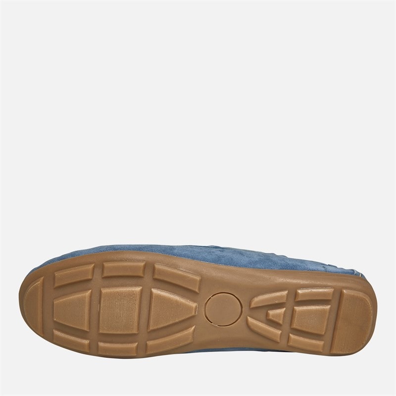 Chatham Marine Womens Paxos Driving Moccasins Sky Blue - Image 4