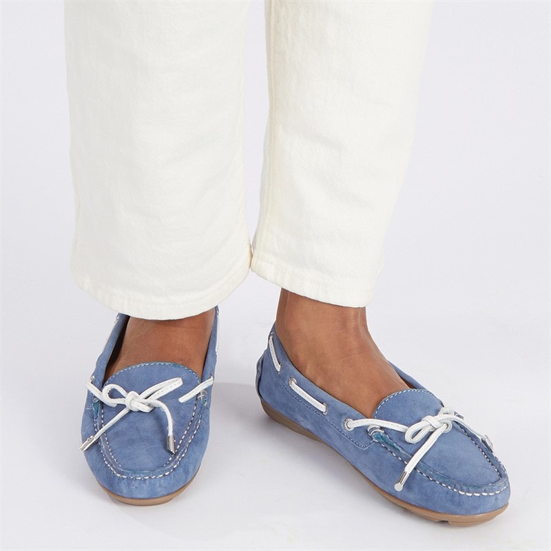 Chatham Marine Womens Paxos Driving Moccasins Sky Blue - Image 5