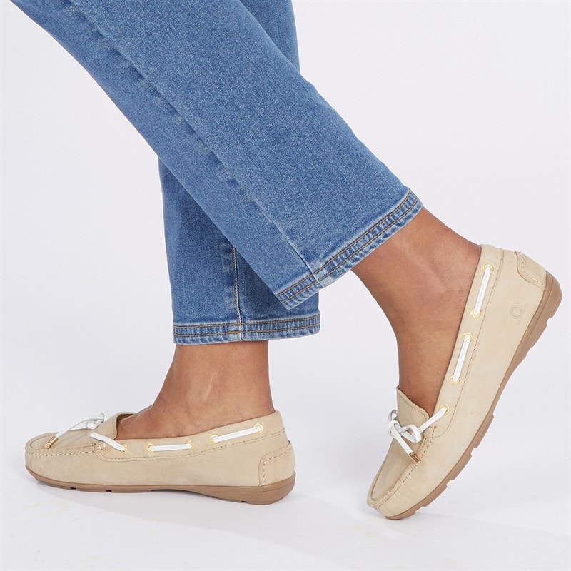 Chatham Marine Womens Paxos Driving Moccasins Sand - Image 5