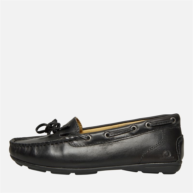 Chatham Marine Womens Paxos Driving Moccasins Black Leather - Image 2
