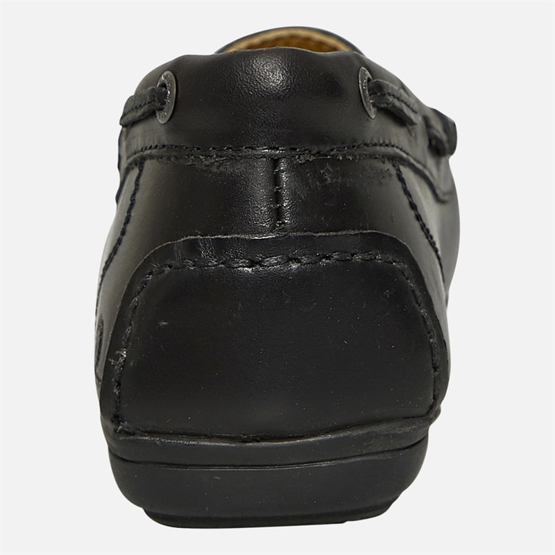 Chatham Marine Womens Paxos Driving Moccasins Black Leather - Image 4