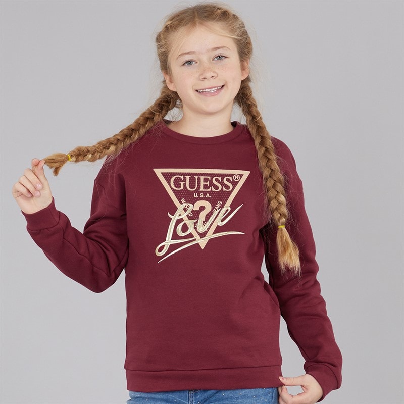 Guess Girls Sweatshirt Ballroom Red - Image 3