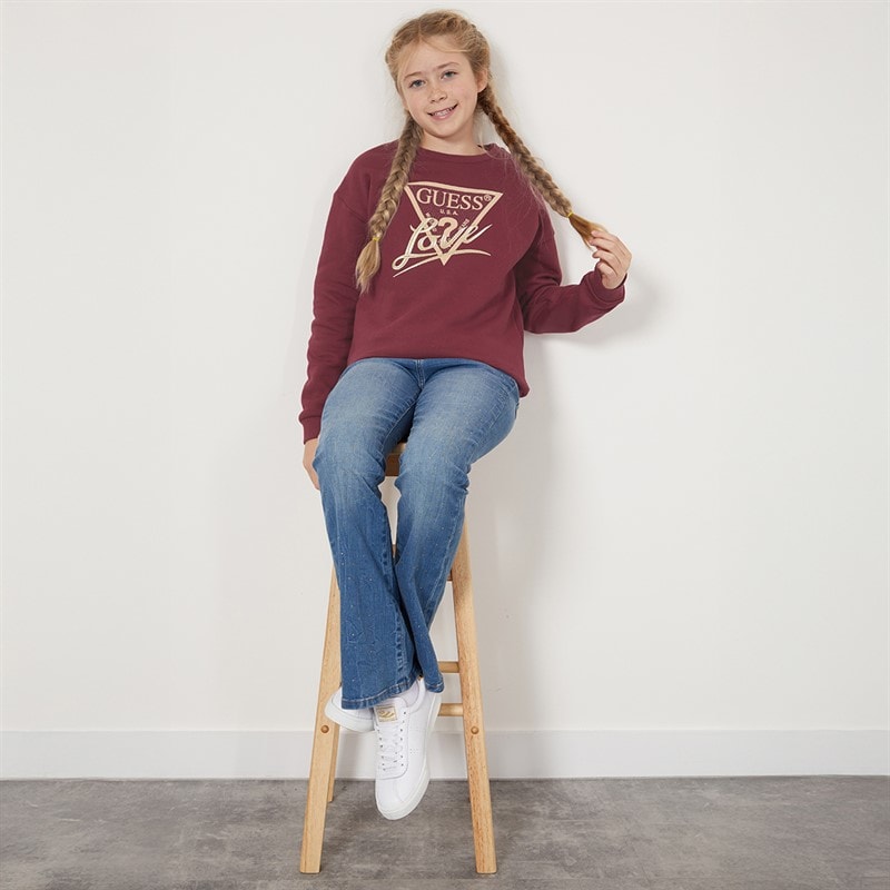 Guess Girls Sweatshirt Ballroom Red - Image 4