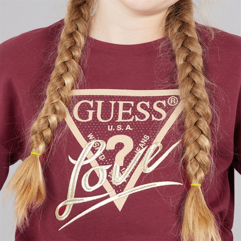 Guess Girls Sweatshirt Ballroom Red - Image 5