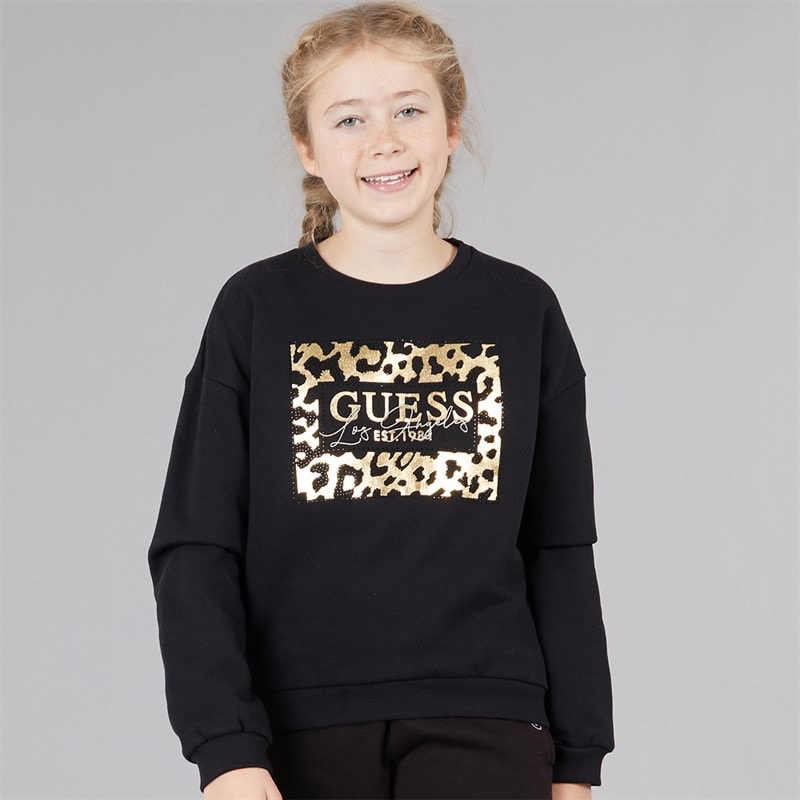 Guess Girls Sweatshirt Jet Black A996 - Image 3
