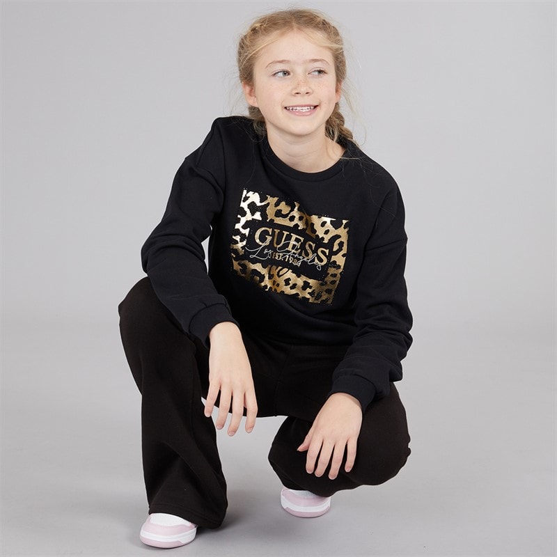 Guess Girls Sweatshirt Jet Black A996 - Image 4