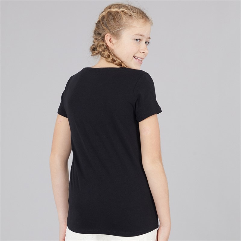 Guess Girls Stretch Jersey T-Shirt Jet Black A996 - Image 2