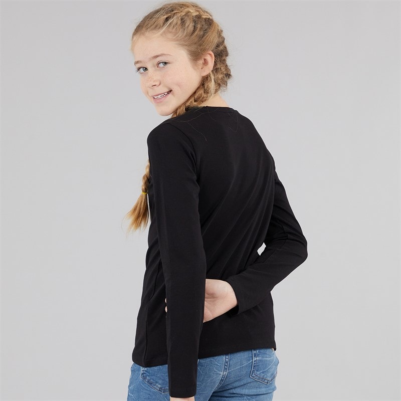 Guess Girls Stretch Jersey T-Shirt Jet Black A996 - Image 2