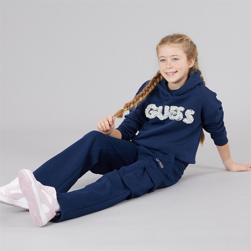 Guess Girls Oversized Hoodie Secret Blue - Image 4