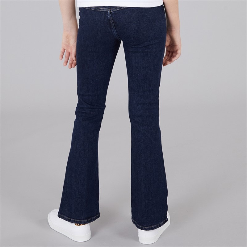 Guess Girls Flare Comfort Denim Jeans Rinse Metallic Wash - Image 2