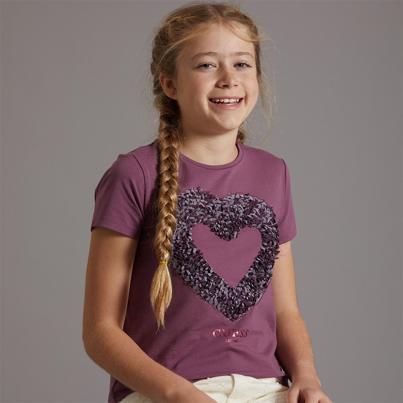 Guess Girls Stretch Jersey T-Shirt Blackberry Bliss - Image 1