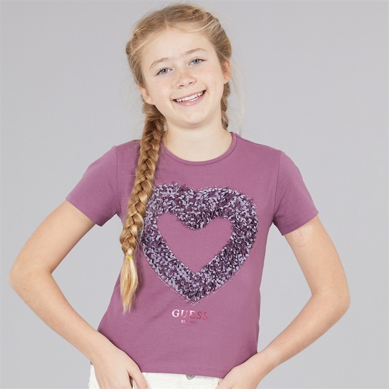 Guess Girls Stretch Jersey T-Shirt Blackberry Bliss - Image 3
