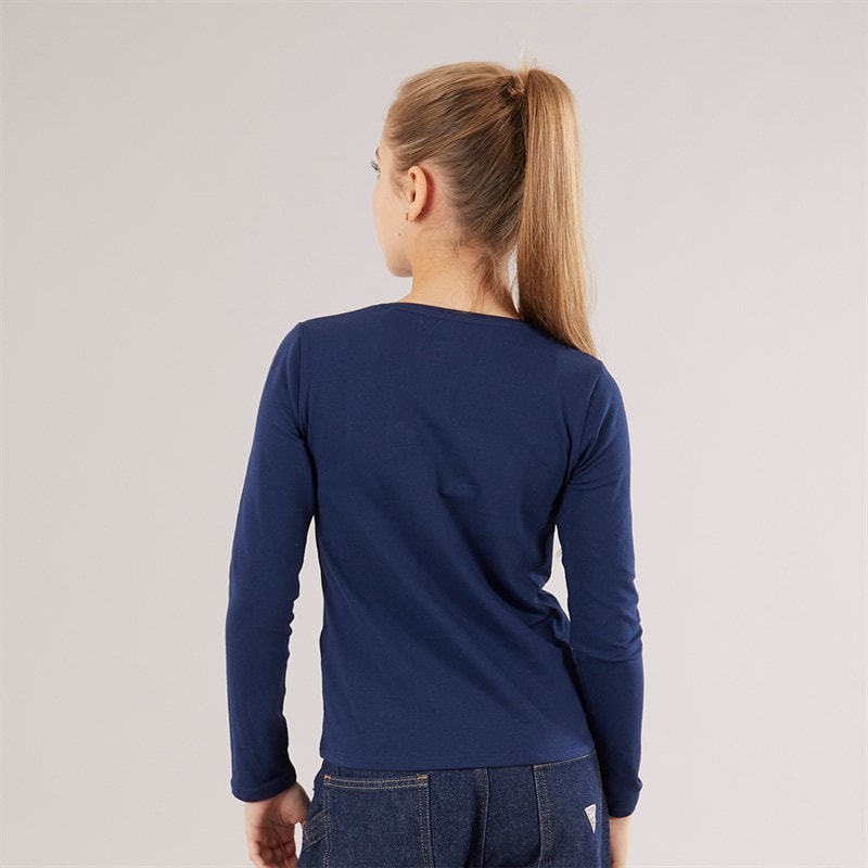 Guess Girls Long Sleeve T-Shirt Secret Blue - Image 2