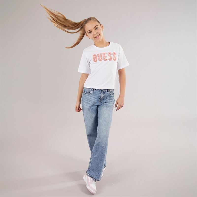 Guess Girls T-Shirt Pure White - Image 4