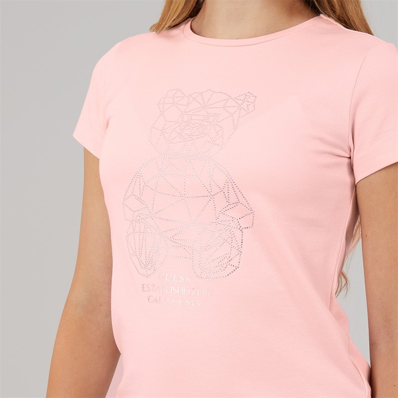 Guess Girls Minime T-Shirt Dream Pink - Image 3