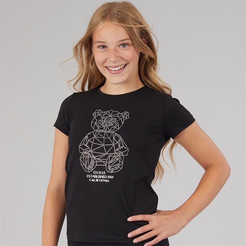 Guess Girls Minime T-Shirt Jet Black A996