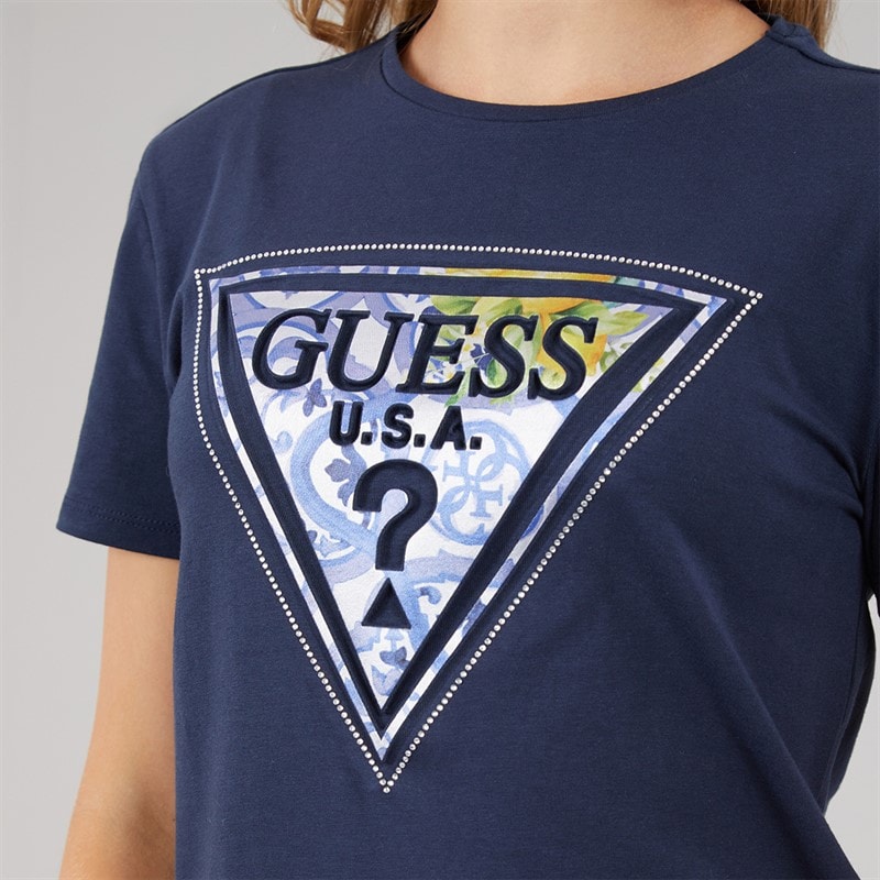 Guess Girls High Low T-Shirt Suiting Blue - Image 3