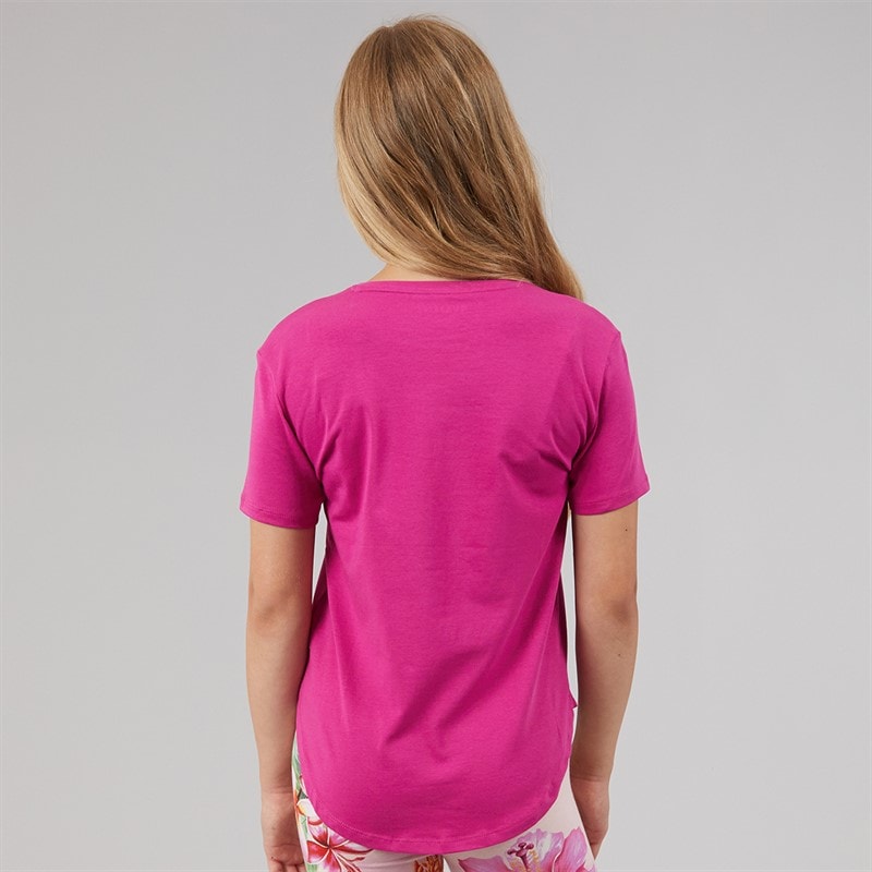 Guess Girls High Low T-Shirt Purple Dragonfruit - Image 2