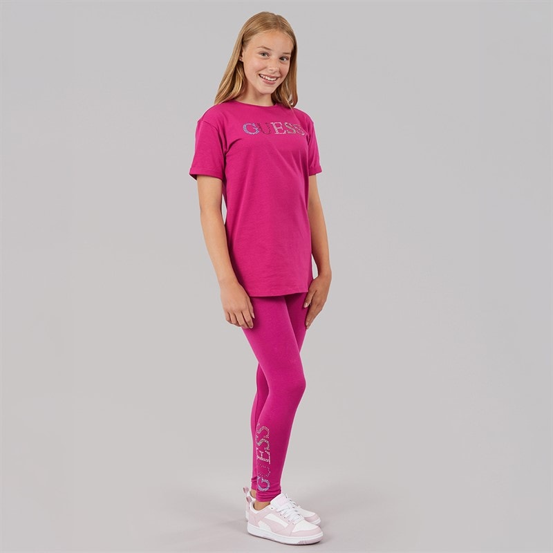 Guess Girls T-Shirt Purple Dragonfruit - Image 4