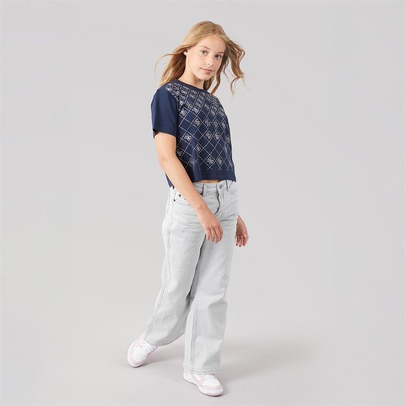 Guess Girls Boxy T-Shirt Suiting Blue - Image 4