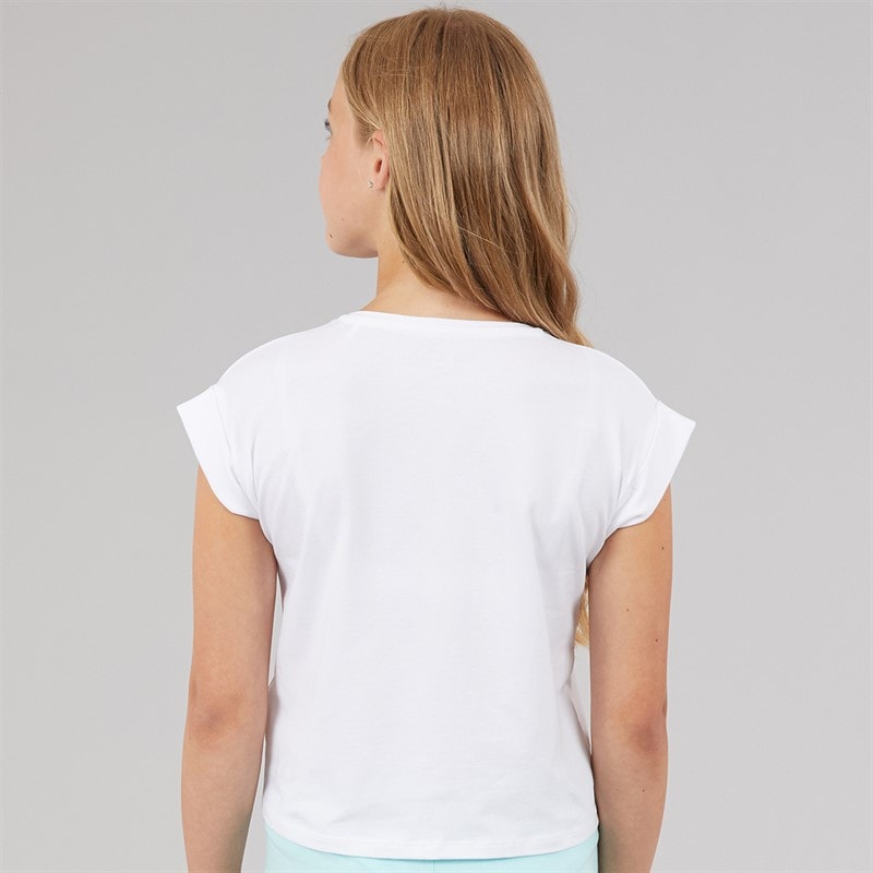 Guess Girls Midi Boxy T-Shirt Pure White - Image 2