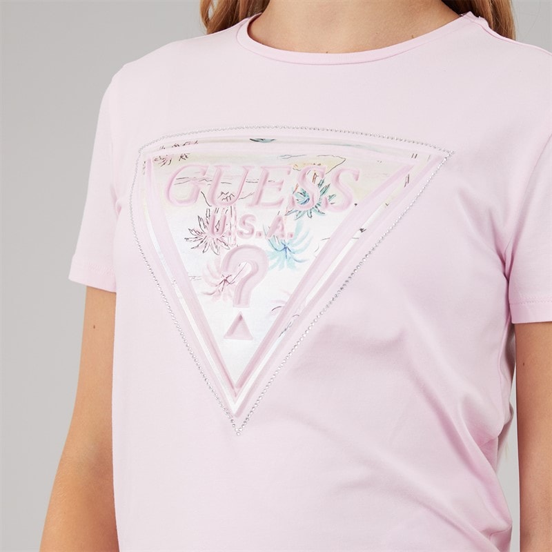 Guess Girls High Low T-Shirt Taffy Rose - Image 3