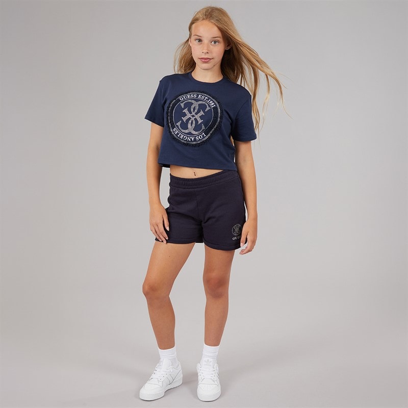 Guess Girls French Terry Shorts Suiting Blue - Image 4