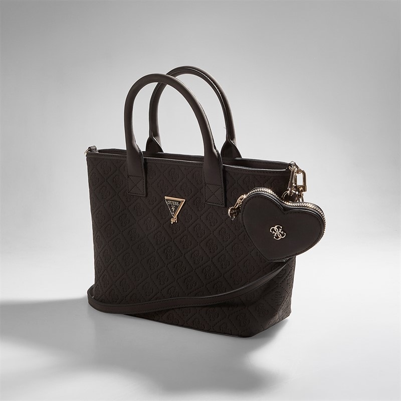 Guess Girls Debossed Tote Bag Jet Black A996 - Image 2