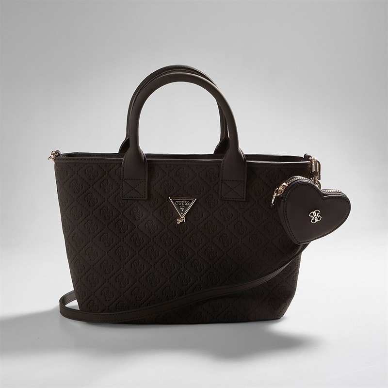 Guess Girls Debossed Tote Bag Jet Black A996 - Image 3