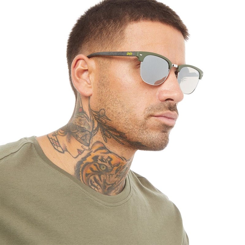 Superdry Mens Kendrik Sunglasses 3 Green Marl - Image 1