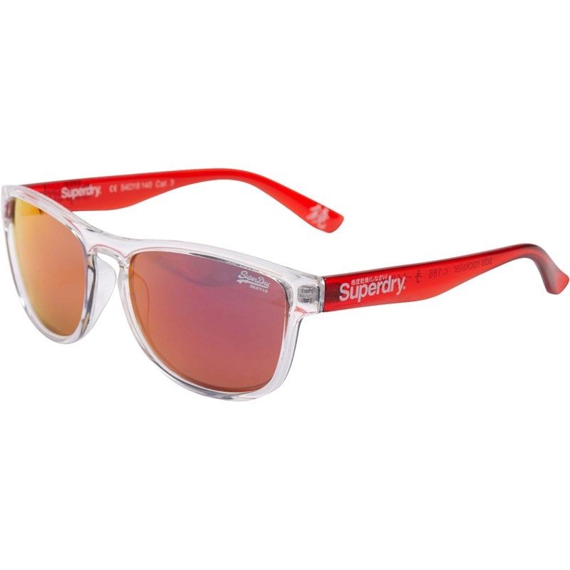 Superdry Rockstar Sunglasses Clear Red - Image 1