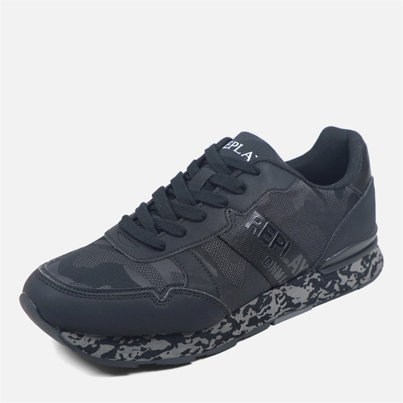 Replay Mens Arthur Trainers Black - Image 2