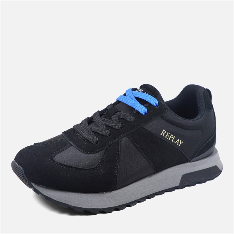 Replay Mens Castor Trainers Black - Image 4