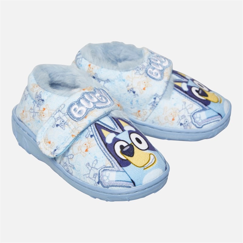Bluey Infant Blue AOP Slippers Light Blue - Image 1