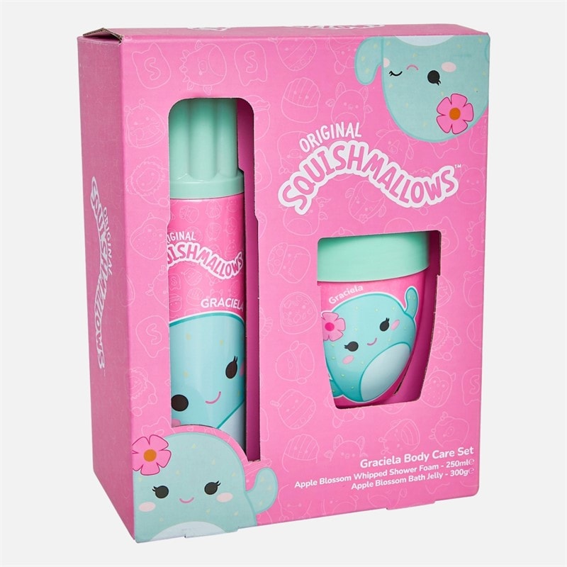 Squishmallows Kids 25ml Whipped Shower Foam and 3g Bath Jelly Set Multi