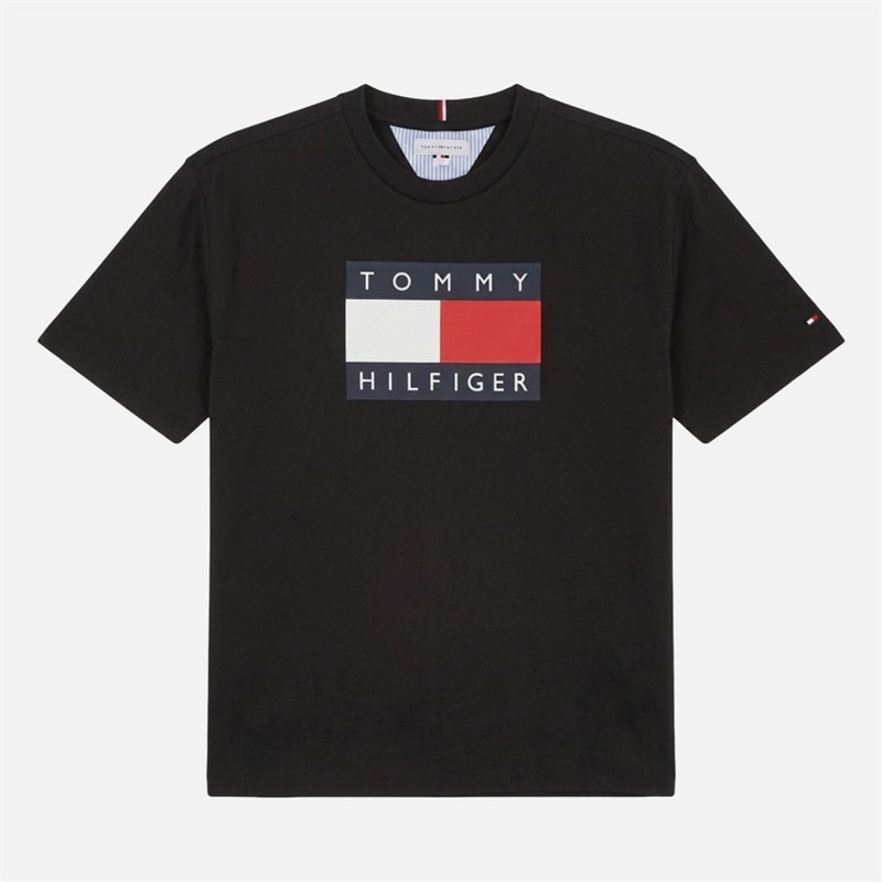 Tommy Jeans Boys Heritage Printed Flag T-Shirt Black