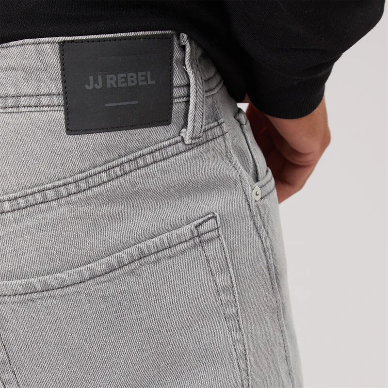 JJ REBEL Mens Roxan Relaxed Fit Jeans Grey