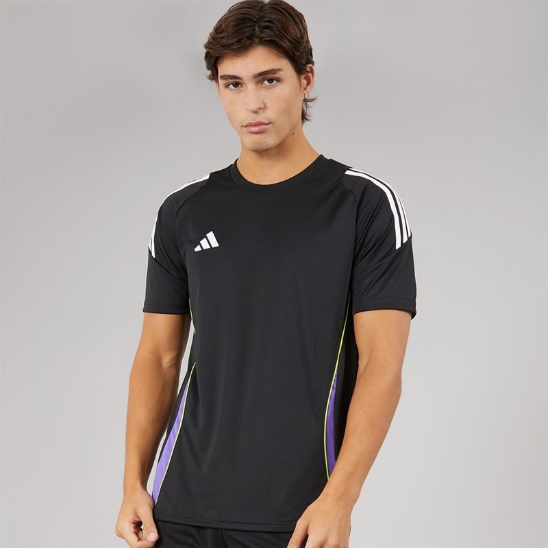 adidas Mens Tiro 24 T-Shirt Black/Purple Rush