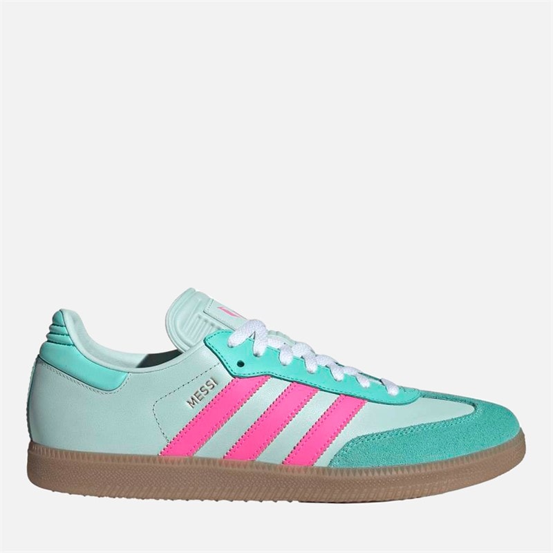 adidas Mens Samba Messi Trainers Halo Mint/Lucid Pink/Gum