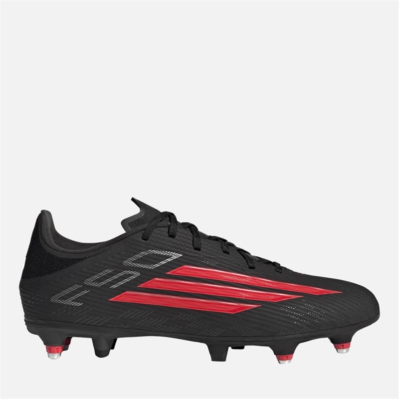 adidas Mens F50 League Black Pack SG Soft Ground Football Boots Core Black/Lucid Red/Core Black