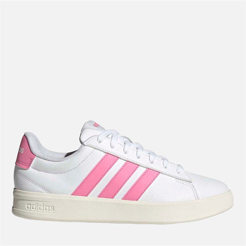adidas Womens Grand Court 3.0 Trainers Cloud White/Bliss Pink/Core White