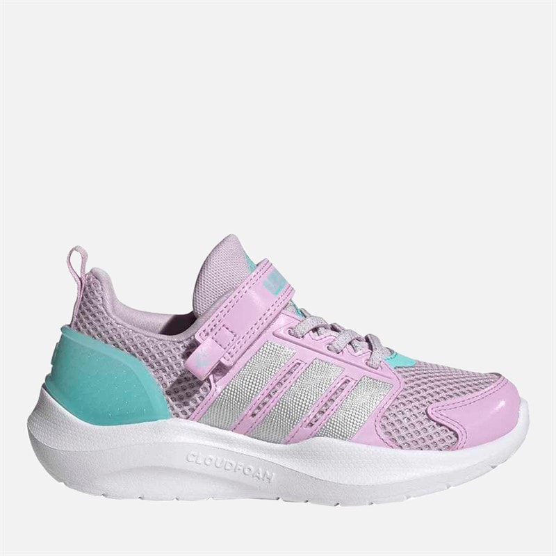adidas Girls Lightorama Runner Light Up Trainers Ice Lavender/Silver Metallic/Flash Aqua