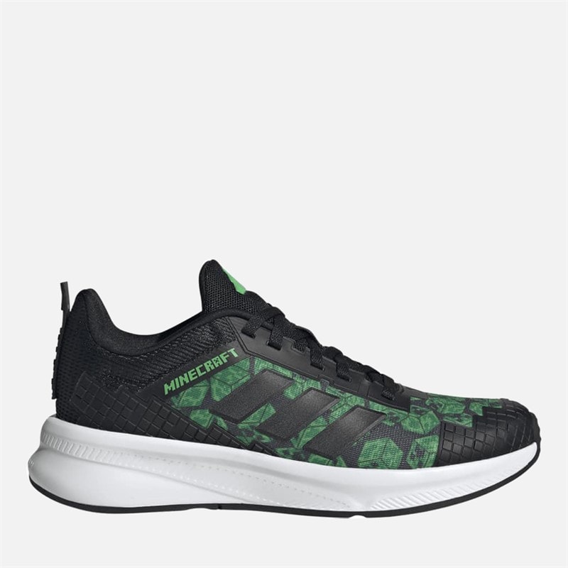 adidas Junior adidas x Minecraft Fortarun 4.0 Trainers Core Black/Core Black/Cloud White