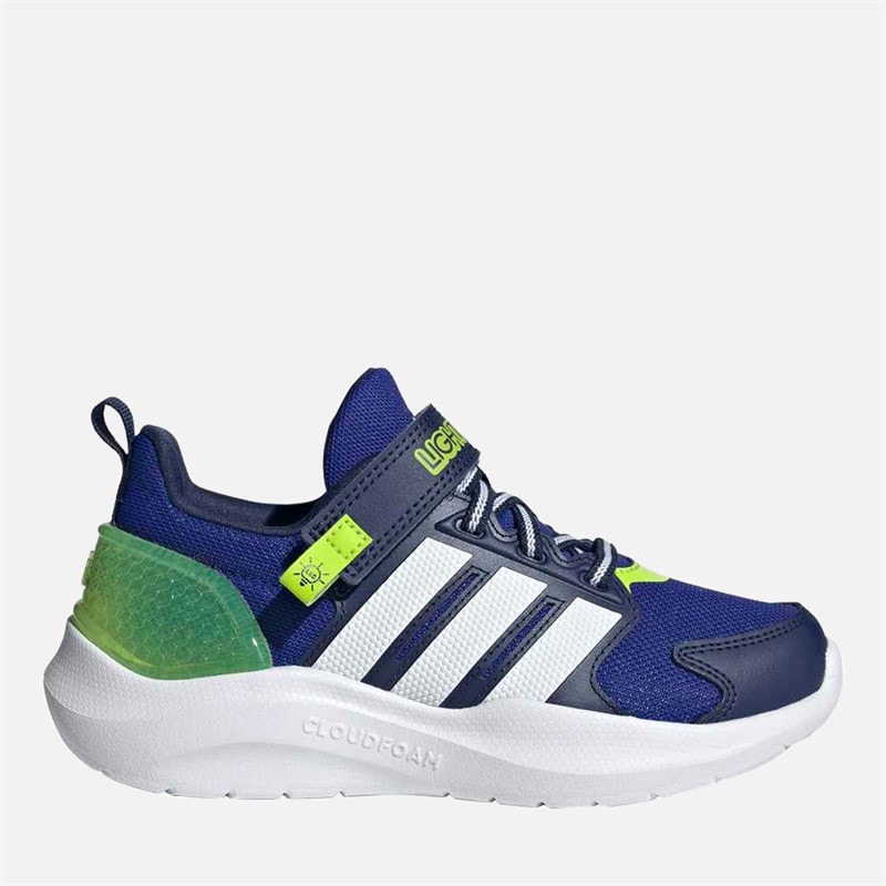 adidas Kids Lightorama Runner Light Up Trainers Lucid Blue/Cloud White/Solar Slime