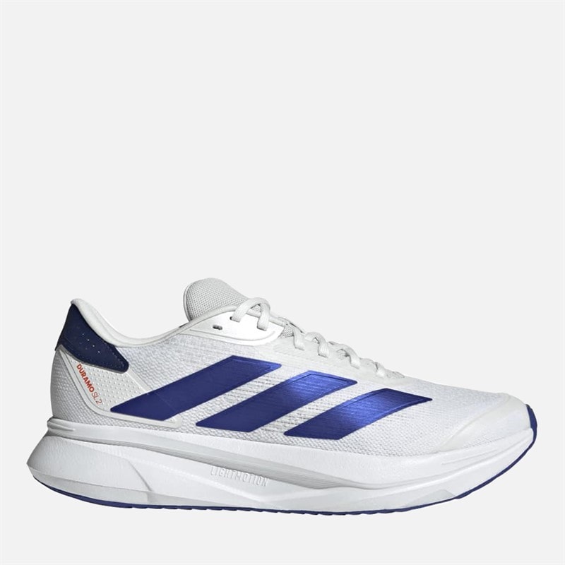 adidas Mens Duramo Sl Superlight 2 Neutral Running Shoes Cloud White/Lucid Blue/Dark Blue
