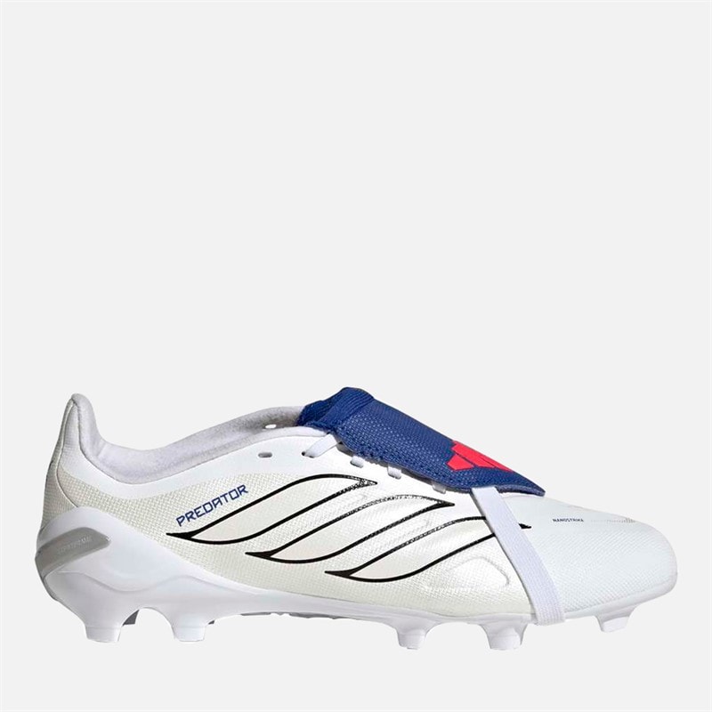 adidas Junior Predator League Icon Takover Pack Fold-Over Tongue FG Firm Ground Football Boots Cloud White/Zero Metalic/Royal Blue