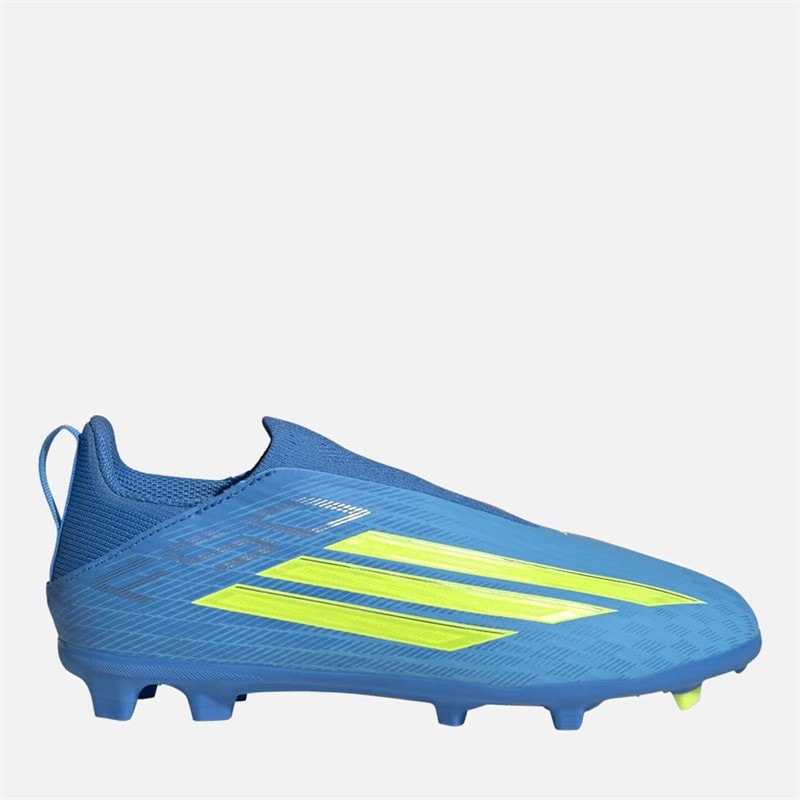 adidas Junior F5 League Ice Cold Precision Pack Laceless FG/MG Firm/Multi Ground Football Boots Lucid Ray Blue/Team Solar Yellow 2/Lucid Aquamarine