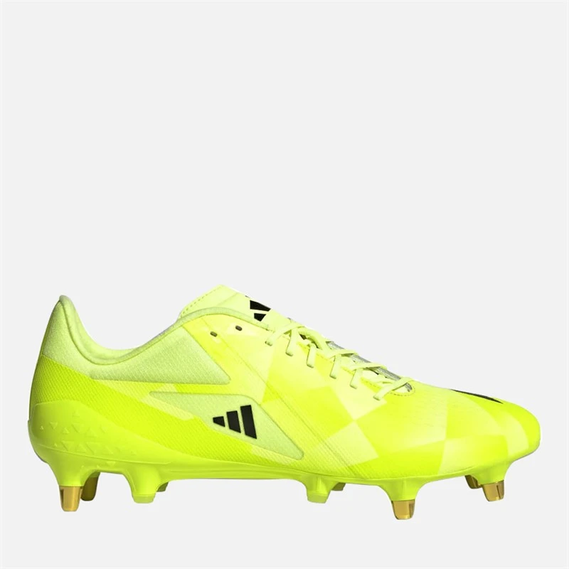 adidas Mens Adizero RS15 SG Soft Ground Rugby Boots Hi-Res Yellow/Core Black/Lucid Lemon