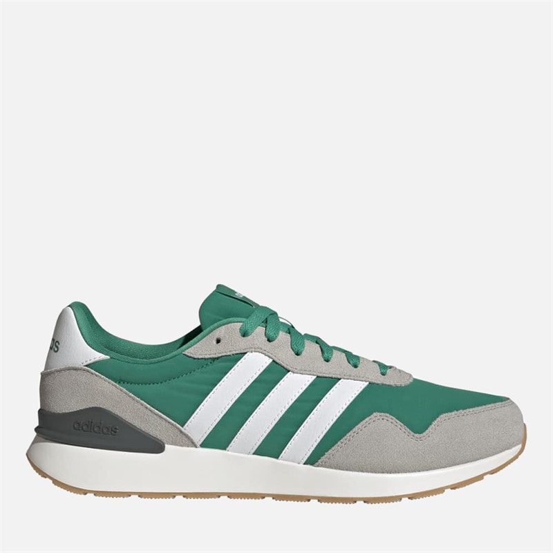 adidas Mens Run 60s 4.0 Trainers Court Green/Cloud White/Grey Two